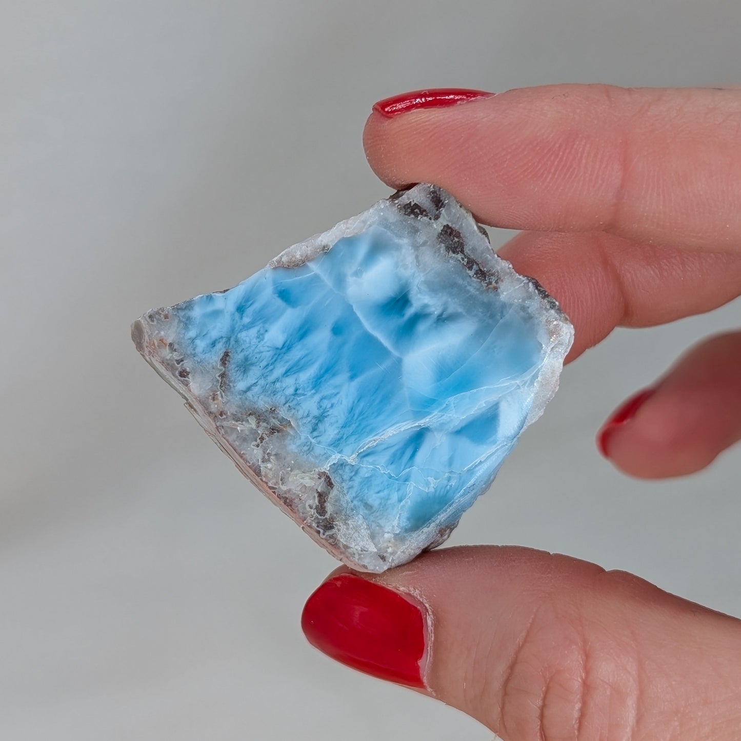 Larimar Anschliff / Rohstein [BT]