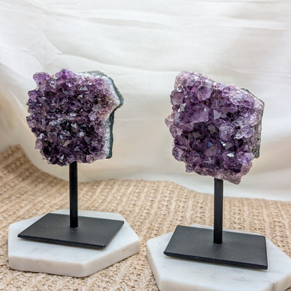 Amethyst Cluster auf Ständer [A+B]