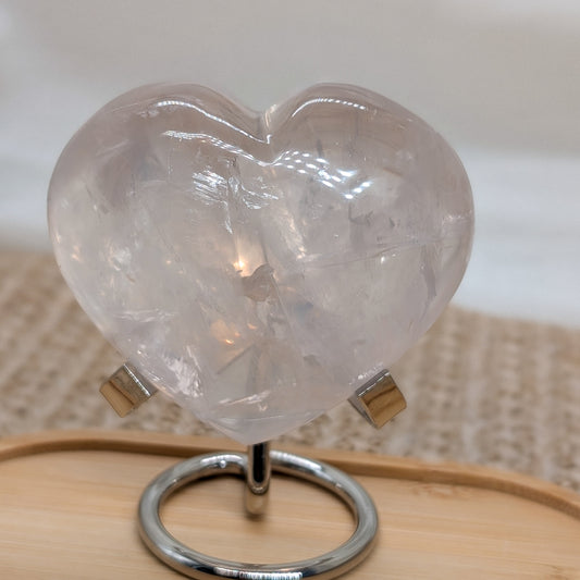 Transparentes Rosenquarz Herz [RD]