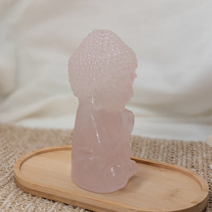 Großer Rosenquarz Buddha [BF]