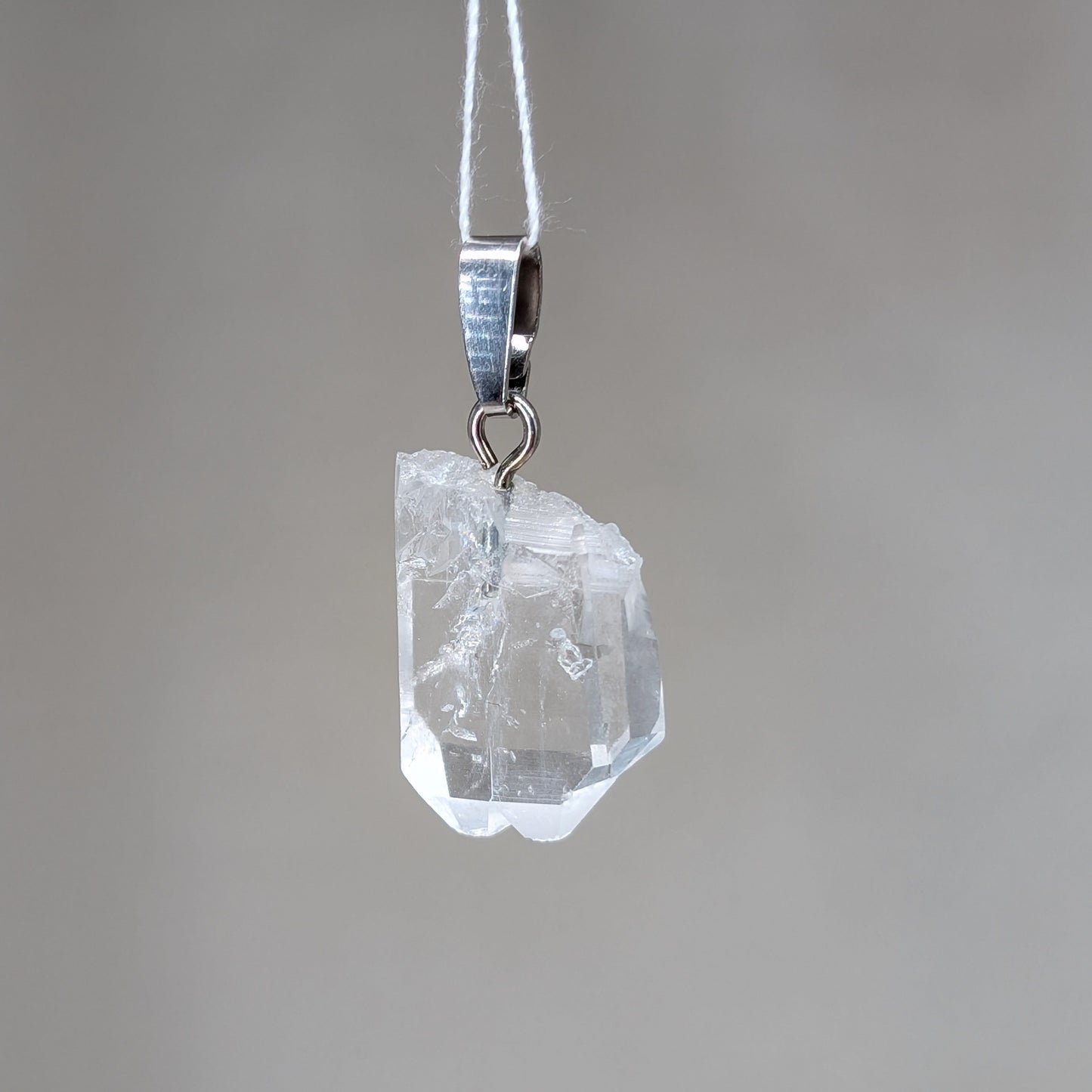 Fadenquarz Kettenanhänger, 925er Silber [E]