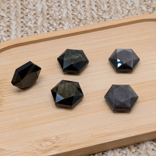 Gold / Silber Obsidian Feenstein