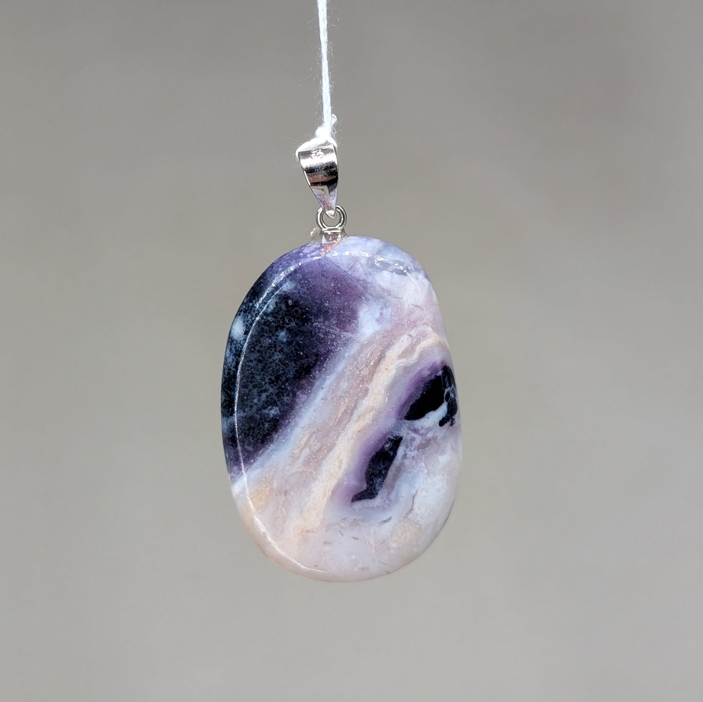 Fluoritopal Kettenanhänger, 925er Silber [W]