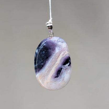 Fluoritopal Kettenanhänger, 925er Silber [W]