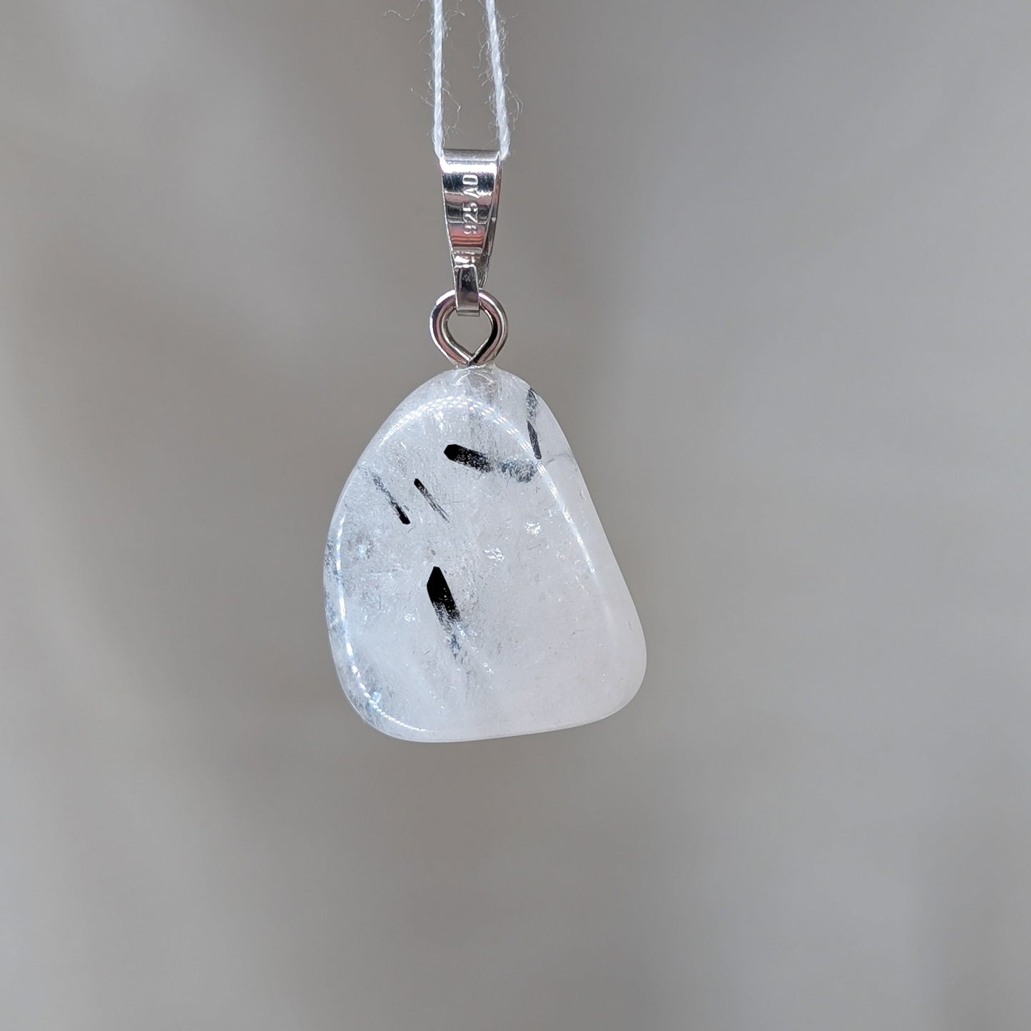 Turmalinquarz Kettenanhänger, 925er Silber [B]