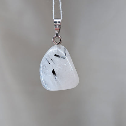 Turmalinquarz Kettenanhänger, 925er Silber [B]