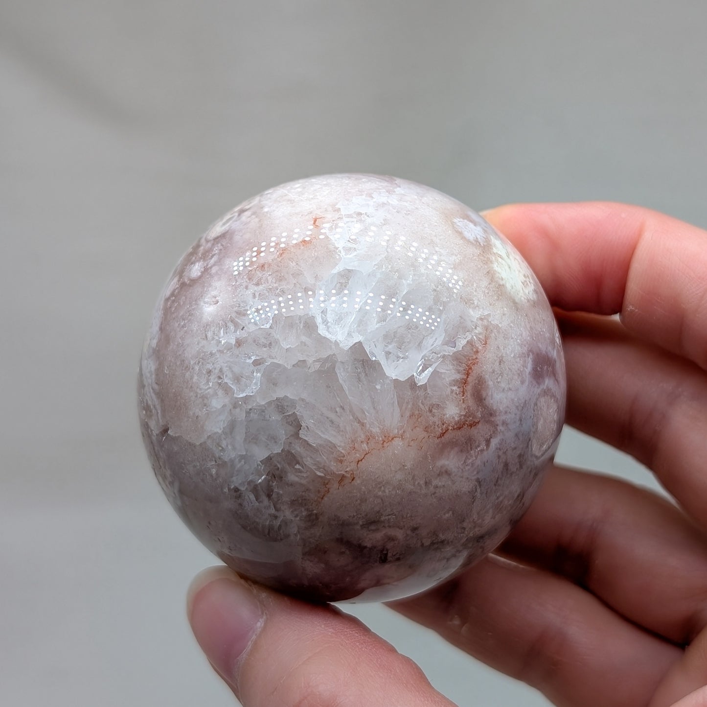 Druzy Blumenachat / Pink Amethyst Kugel [PN]