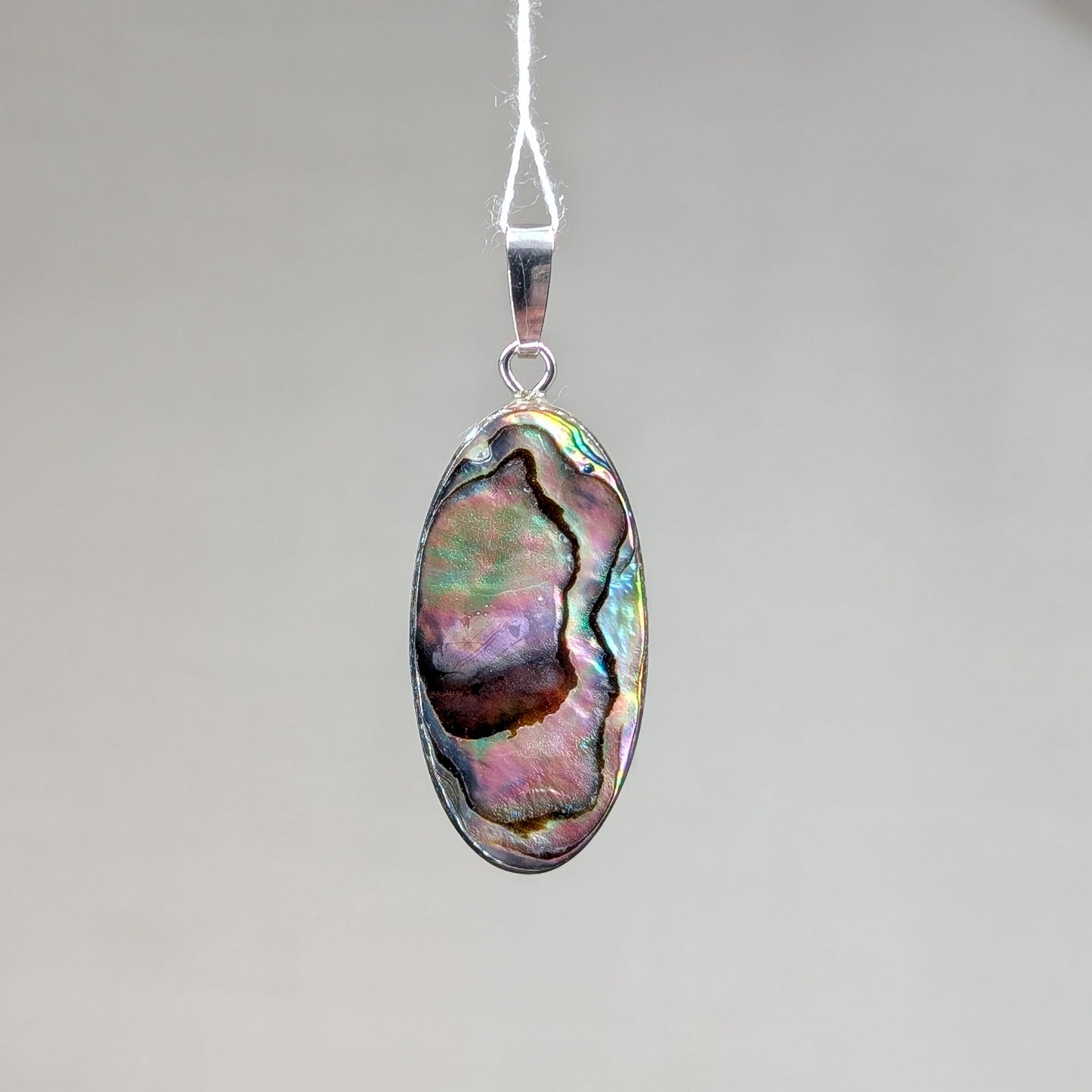 Abalone Muschel Kettenanhänger, 925er Silber [F]