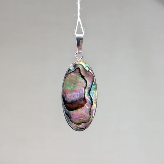 Abalone Muschel Kettenanhänger, 925er Silber [F]